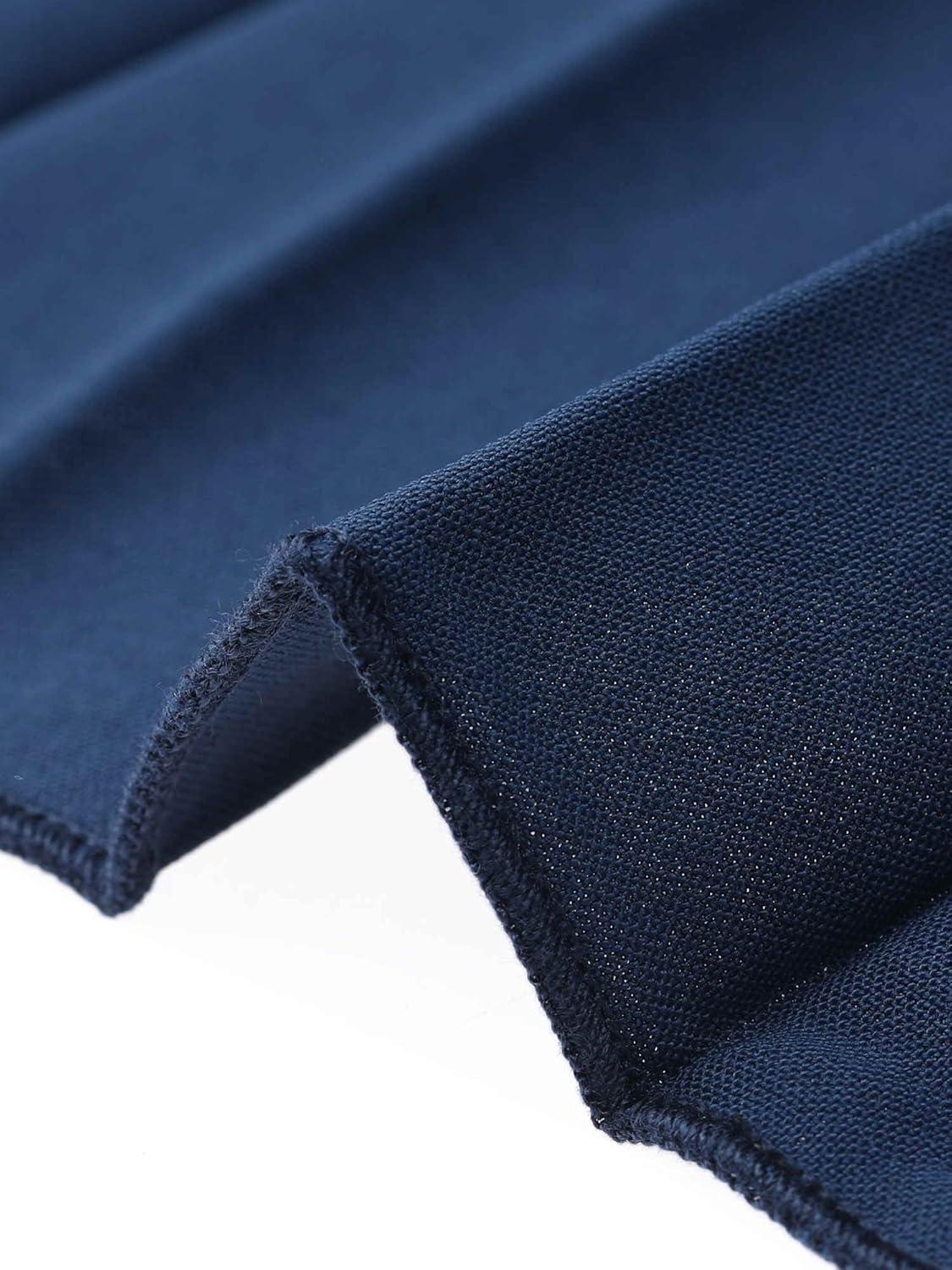 imageAllegra K Summer Dress for Womens 2024 Elegant Sleeveless V Neck ALine Pleated Flowy Midi DressDeep Blue