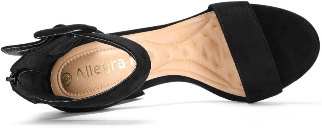 imageAllegra K Womens Ankle Strap Block High Heel SandalsBlack