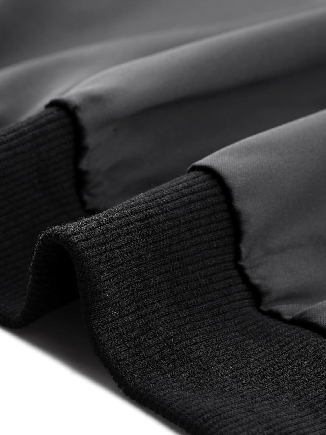 imageAllegra K Womens Bomber Jacket Satin Long Sleeve Zipper Floral Print Casual Fall Coat with Pocket Winter OutwearBlacks