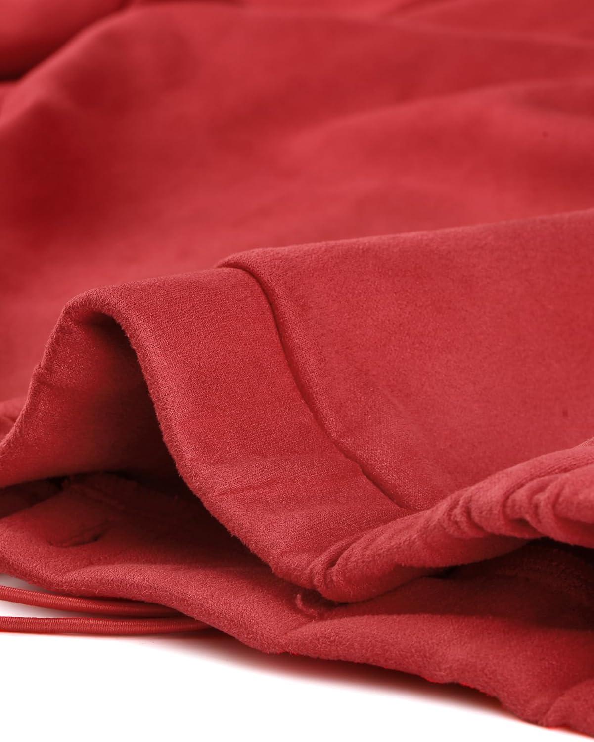 imageAllegra K Womens Faux Suede Jacket Button Down Collar Cropped Biker Motorcycle Jacket Fall Winter CoatRed