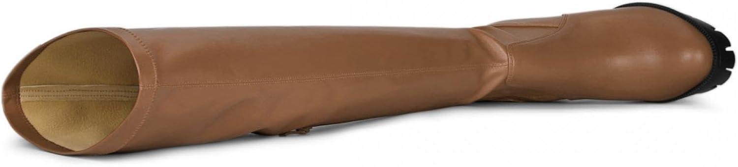 imageAllegra K Womens Platform Boots Chunky Heel Over Knee High BootsBrown