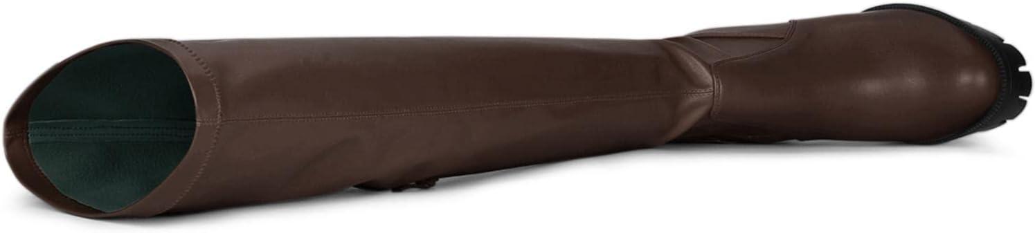 imageAllegra K Womens Platform Boots Chunky Heel Over Knee High BootsCoffee