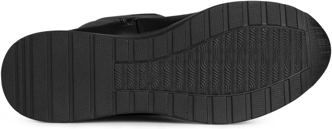 imageAllegra K Womens Platform Wedge Chunky Heels Over the Knee Thigh High BootsBlack