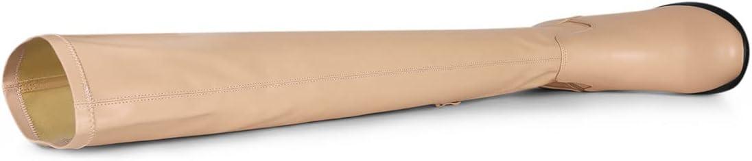 imageAllegra K Womens Platform Wedge Chunky Heels Over the Knee Thigh High BootsNude