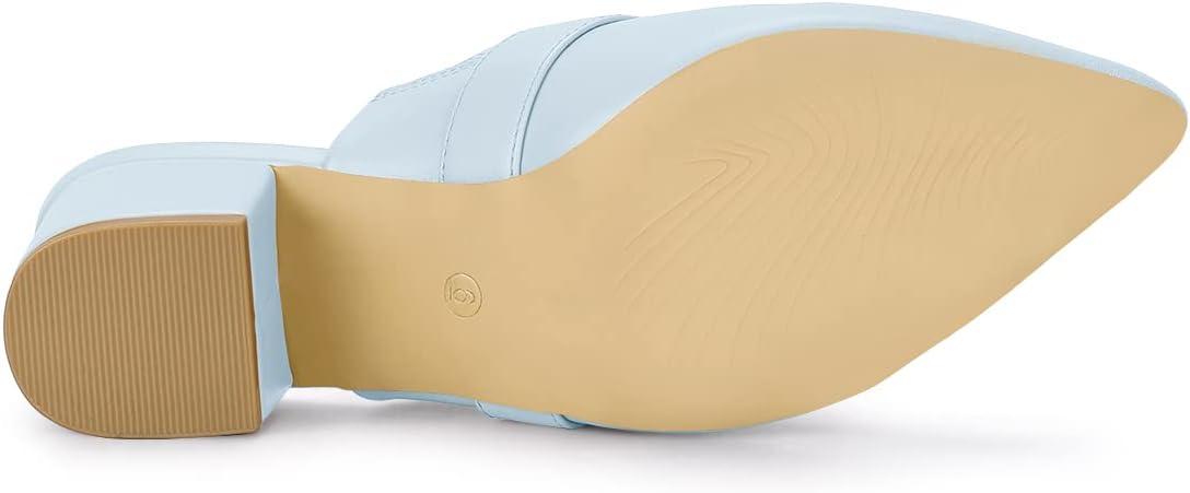 imageAllegra K Womens Pointed Toe Mule Slip on Sky Blue Mules Shoes  10 M US