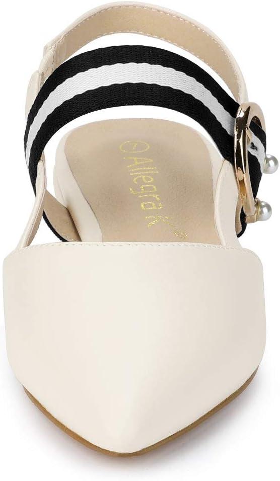 imageAllegra K Womens Pointed Toe Slingback Flat MulesBeige