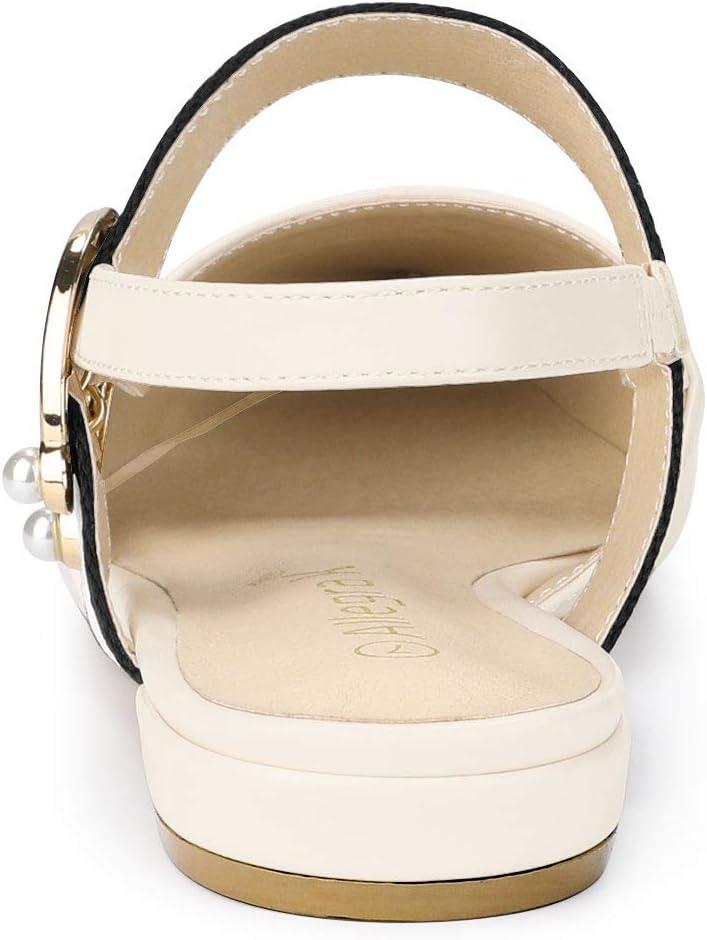 imageAllegra K Womens Pointed Toe Slingback Flat MulesBeige