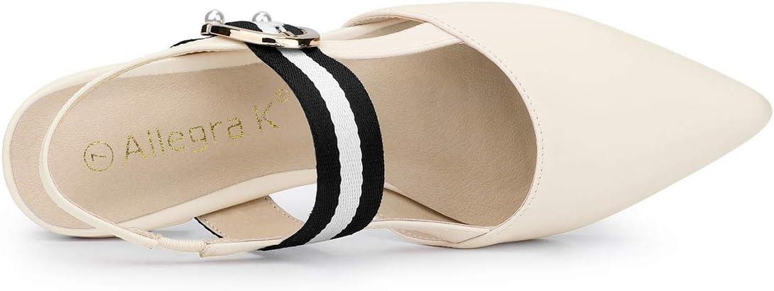 imageAllegra K Womens Pointed Toe Slingback Flat MulesBeige