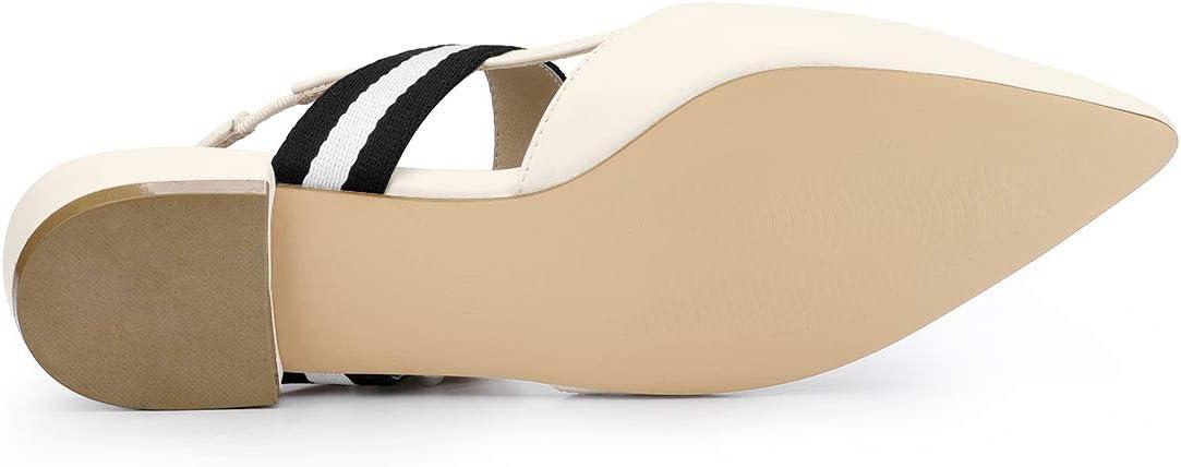 imageAllegra K Womens Pointed Toe Slingback Flat MulesBeige