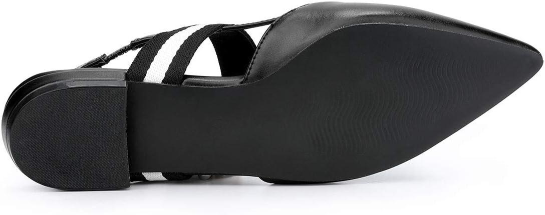 imageAllegra K Womens Pointed Toe Slingback Flat MulesBlack