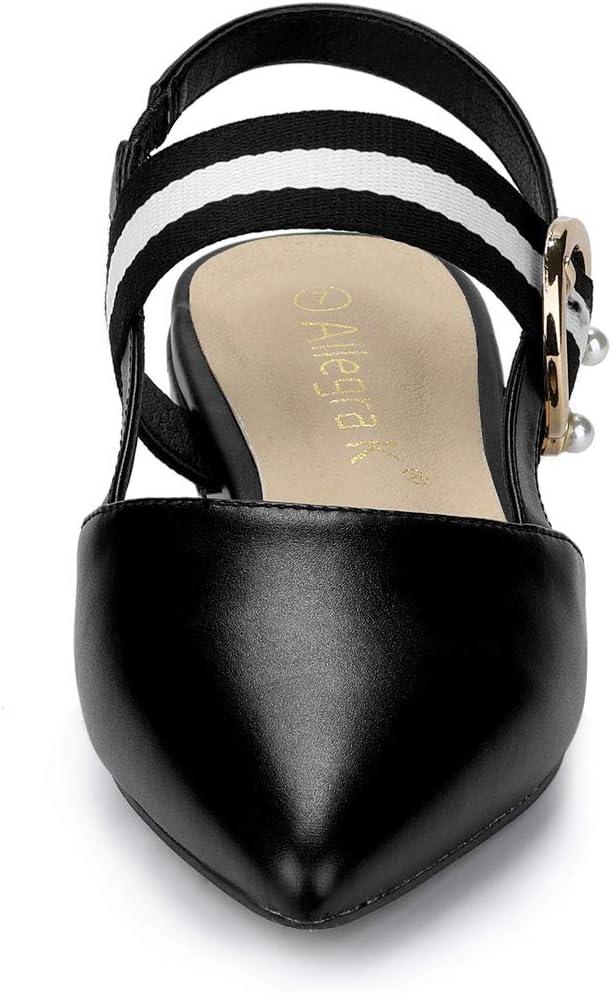 imageAllegra K Womens Pointed Toe Slingback Flat MulesBlack