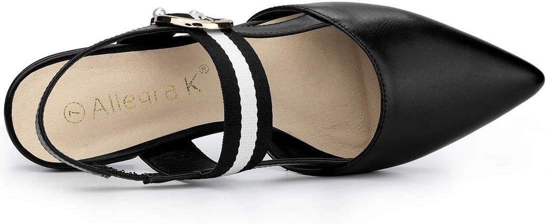 imageAllegra K Womens Pointed Toe Slingback Flat MulesBlack