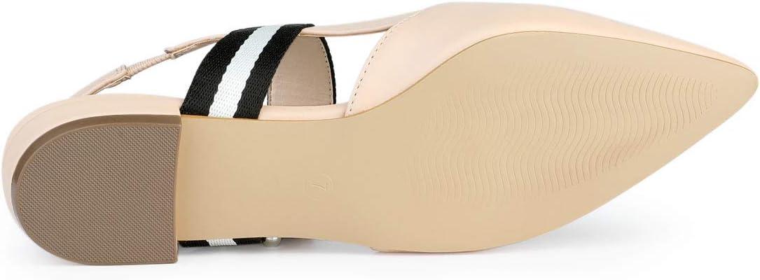 imageAllegra K Womens Pointed Toe Slingback Flat MulesKhaki