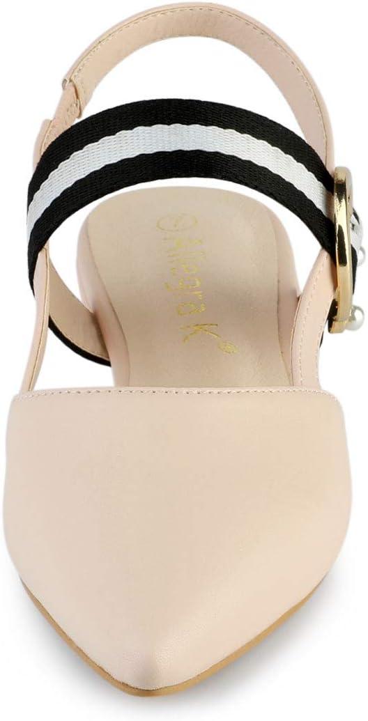 imageAllegra K Womens Pointed Toe Slingback Flat MulesKhaki