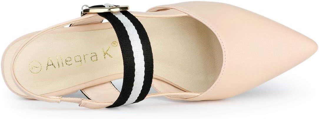 imageAllegra K Womens Pointed Toe Slingback Flat MulesKhaki