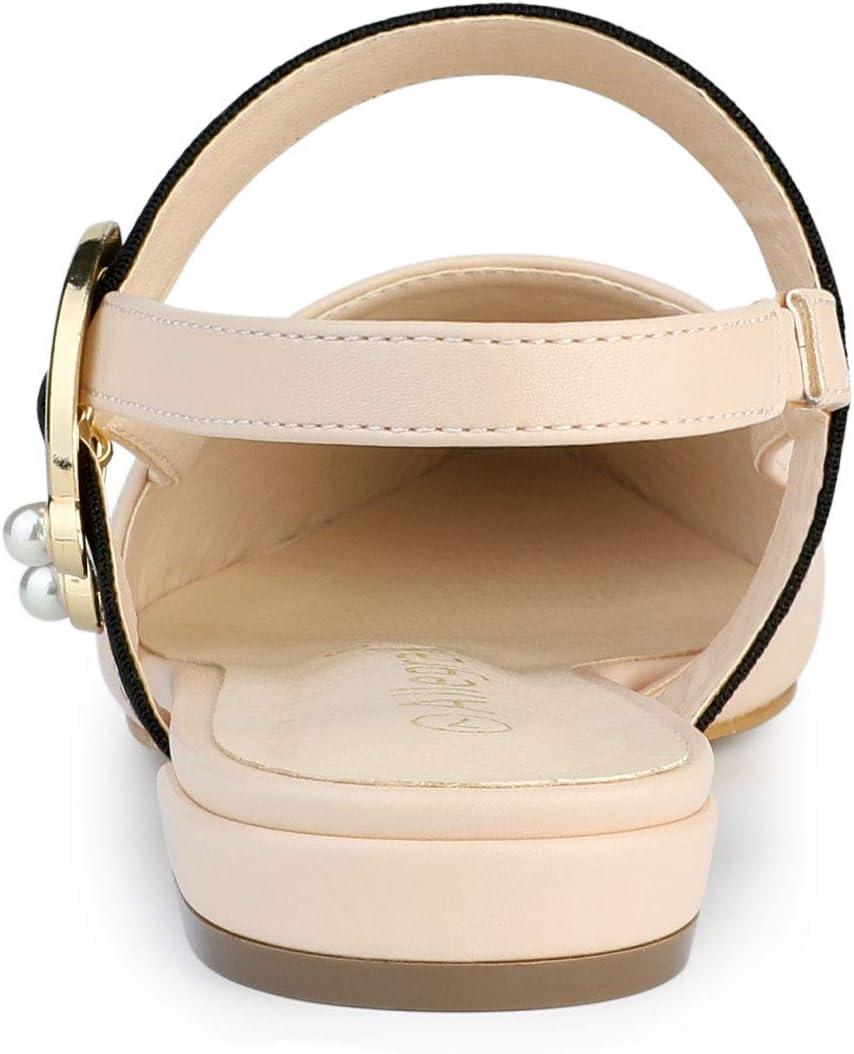 imageAllegra K Womens Pointed Toe Slingback Flat MulesKhaki