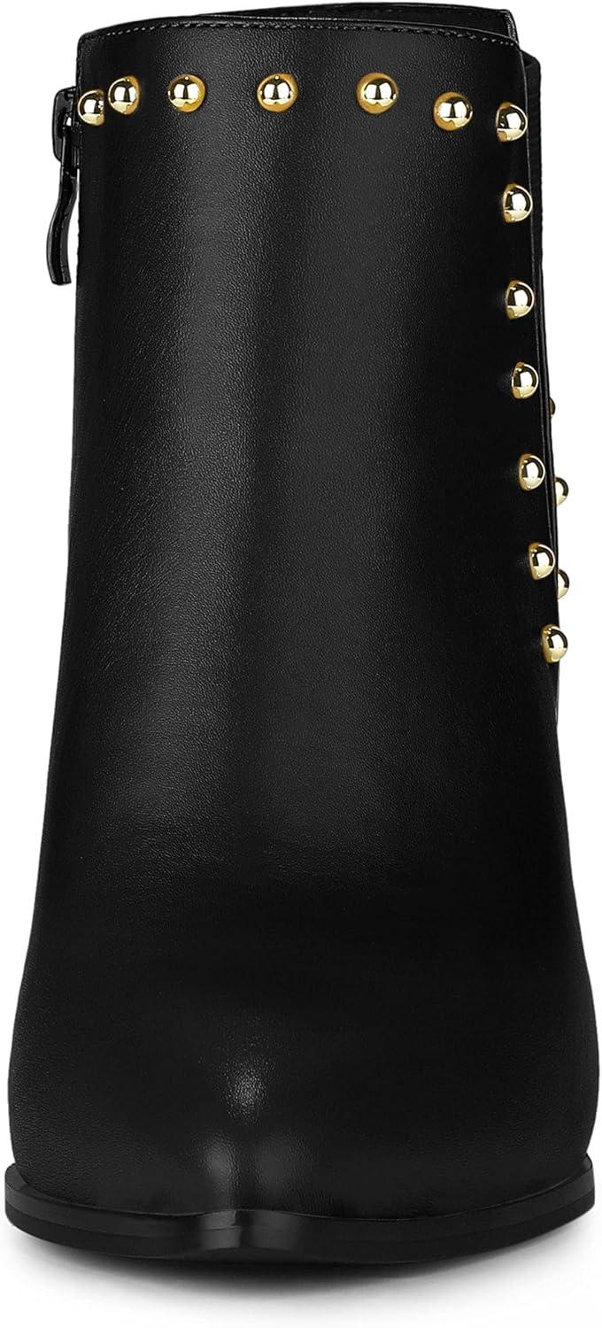 imageAllegra K Womens Pointed Toe Stiletto Heels Heel Chelsea Ankle BootsBlack