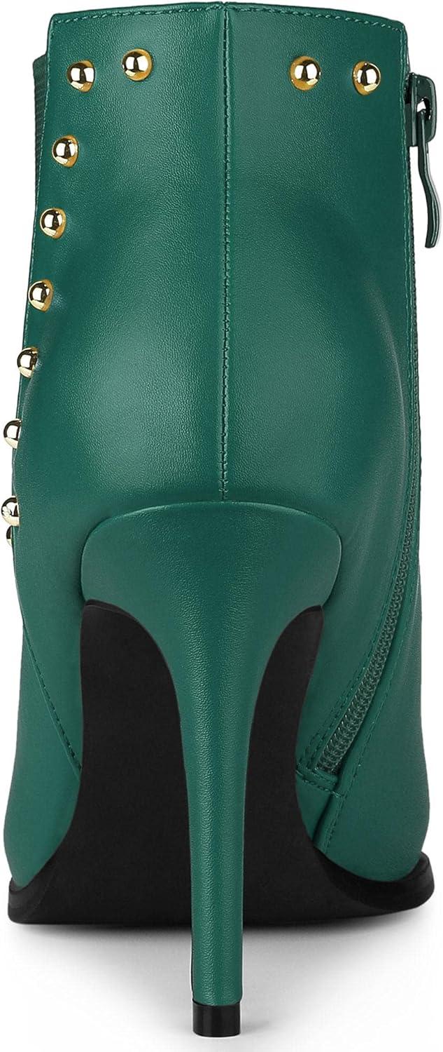 imageAllegra K Womens Pointed Toe Stiletto Heels Heel Chelsea Ankle BootsEmerald Green
