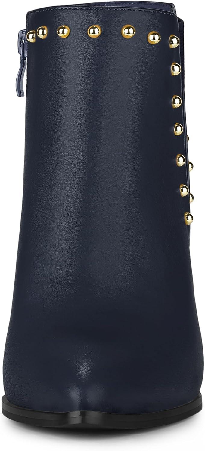 imageAllegra K Womens Pointed Toe Stiletto Heels Heel Chelsea Ankle BootsNavy Blue