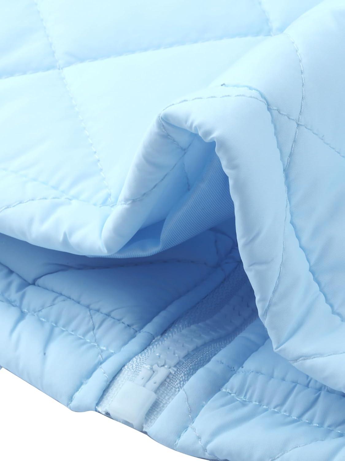 imageAllegra K Womens Puffer Vest Stand Collar Lightweight Gilet Quilted Zip VestBaby Blue