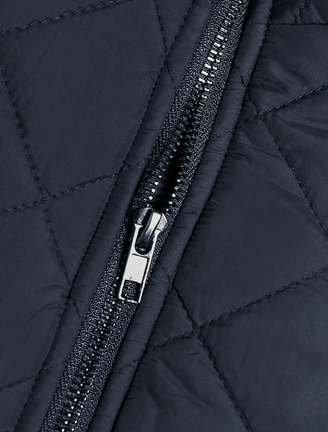 imageAllegra K Womens Puffer Vest Stand Collar Lightweight Gilet Quilted Zip VestDark Blue