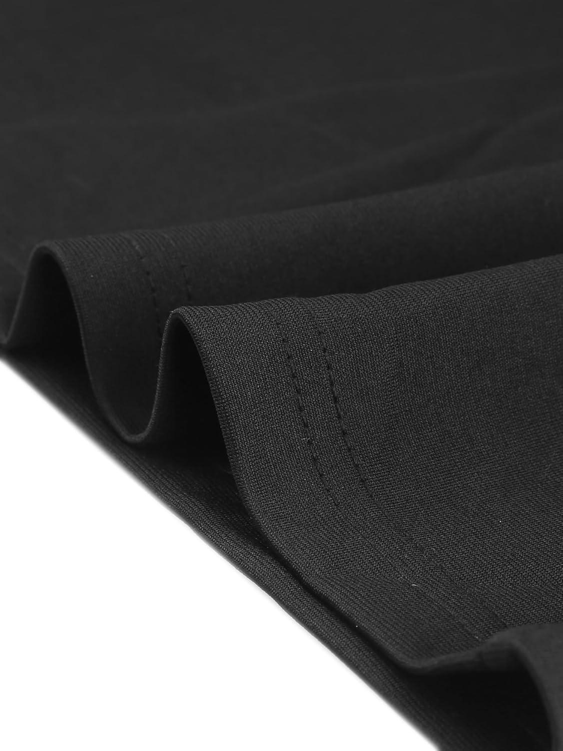 imageAllegra K Work Office Dress for Womens 34 Sleeve Belted Sweetheart Neck Sheath DressBlack