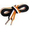 imageAllegra K Colorful Color Block Stripe Wide Shoe Strings Flat Shoelaces for Sneakers 2 PairsBlackwhiteorange
