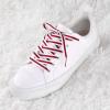 imageAllegra K Colorful Color Block Stripe Wide Shoe Strings Flat Shoelaces for Sneakers 2 PairsWhiteredwhite