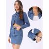 imageAllegra K Denim Jacket for Womens 2025 Casual Collared Long Sleeve Crop Jean JacketsBlue