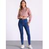 imageAllegra K Denim Jacket for Womens 2025 Casual Collared Long Sleeve Crop Jean JacketsPink