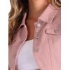imageAllegra K Denim Jacket for Womens 2025 Casual Collared Long Sleeve Crop Jean JacketsPink