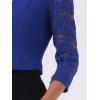 imageAllegra K Lace Shrug for Women 34 Sleeve Open Front Work Office Cropped Sheer Cardigan Formal Bolero JacketsRoyal Blue