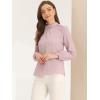 imageAllegra K Long Sleeve Work Tops for Womens Mock Neck Business Casual Blouses ShirtsPink