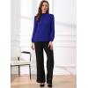 imageAllegra K Long Sleeve Work Tops for Womens Mock Neck Business Casual Blouses ShirtsRoyal Blue