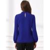 imageAllegra K Long Sleeve Work Tops for Womens Mock Neck Business Casual Blouses ShirtsRoyal Blue