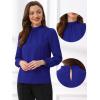 imageAllegra K Long Sleeve Work Tops for Womens Mock Neck Business Casual Blouses ShirtsRoyal Blue