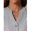 imageAllegra K Striped Shirt Dresses for Womens Sleeveless Work V Neck Ruffleed Midi DressBlack