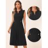 imageAllegra K Summer Dress for Womens 2024 Elegant Sleeveless V Neck ALine Pleated Flowy Midi DressBlack