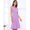imageAllegra K Summer Dress for Womens 2024 Elegant Sleeveless V Neck ALine Pleated Flowy Midi DressPurple