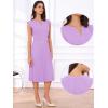 imageAllegra K Summer Dress for Womens 2024 Elegant Sleeveless V Neck ALine Pleated Flowy Midi DressPurple