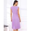 imageAllegra K Summer Dress for Womens 2024 Elegant Sleeveless V Neck ALine Pleated Flowy Midi DressPurple