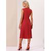 imageAllegra K Summer Dress for Womens 2024 Elegant Sleeveless V Neck ALine Pleated Flowy Midi DressRed