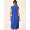 imageAllegra K Summer Dress for Womens 2024 Elegant Sleeveless V Neck ALine Pleated Flowy Midi DressRoyal Blue