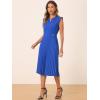 imageAllegra K Summer Dress for Womens 2024 Elegant Sleeveless V Neck ALine Pleated Flowy Midi DressRoyal Blue
