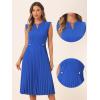 imageAllegra K Summer Dress for Womens 2024 Elegant Sleeveless V Neck ALine Pleated Flowy Midi DressRoyal Blue
