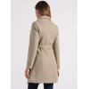 imageAllegra K Winter Trench Coat for Women Overcoat Belted Outwear Double Breasted Mid Long Pea CoatLight Brown