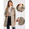imageAllegra K Winter Trench Coat for Women Overcoat Belted Outwear Double Breasted Mid Long Pea CoatLight Brown