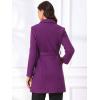 imageAllegra K Winter Trench Coat for Women Overcoat Belted Outwear Double Breasted Mid Long Pea CoatPurple