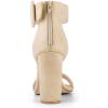 imageAllegra K Womens Ankle Strap Block High Heel SandalsBeige