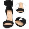 imageAllegra K Womens Ankle Strap Block High Heel SandalsBlack